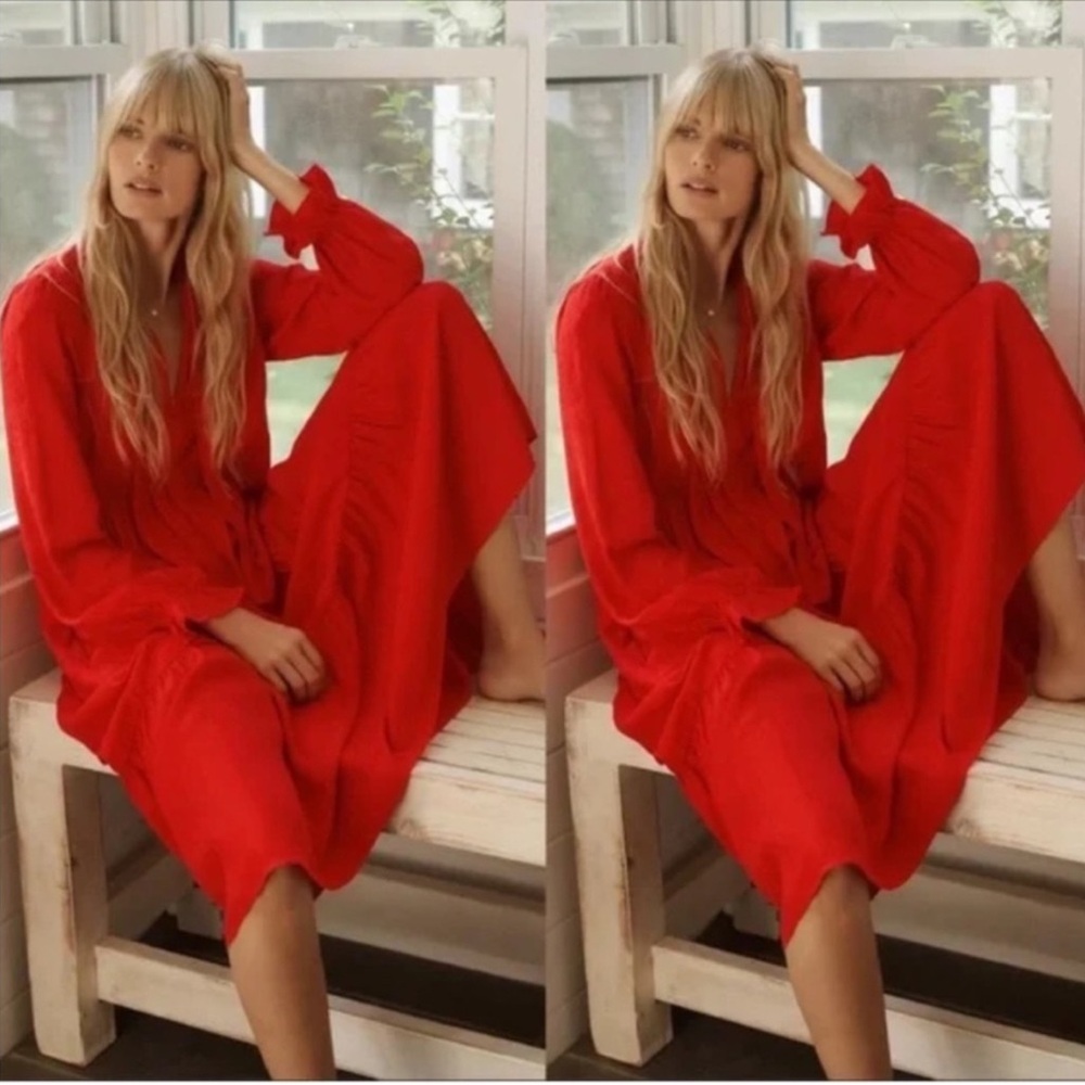 Anthropologie Maeve Wendy Tiered Maxi Dress size Medium